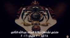 بالفيديو: ملخص نشاطات الملك