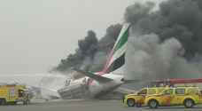 بالصور: إغلاق مطار دبي إثر هبوط إضطراري لطائرة