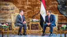 الملك والسيسي يثمنان بيانًا لـ " مركزية حركة فتح "