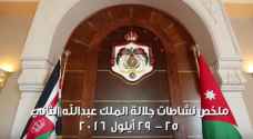 بالفيديو: ملخص نشاطات جلالة الملك