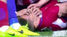 شاهد بالفيديو .. إصابة مروعة لتوريس لاعب اتلتيكو مدريد