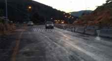 مصدر أمني :إغلاق طريق عمان اربد مجددا