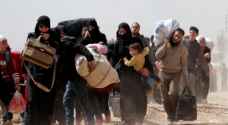 نزوح آلاف السوريين نحو المناطق القريبة من الحدود الأردنية هرباً من القصف