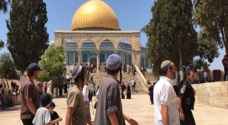 مستوطنون متطرفون يقتحمون ساحات الأقصى المبارك
