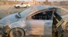 6 اصابات في حادث تدهور على الطريق الصحراوي