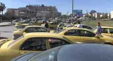 سائقو  التكسي الأصفر يعتصمون في إربد - صور