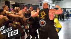 شاهد بالفيديو ..أقوى المعارك خارج الحلبة بين المصارعين في تاريخ  WWE