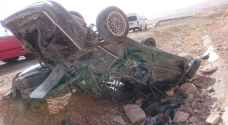 وفاتان  و 4 اصابات في حادث تدهور  بالكرك- صور
