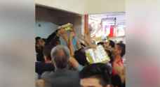 تدافع لشراء البيض في احد مولات الزرقاء - فيديو