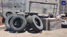 غياب مشاريع تدوير الإطارات المستعملة في العقبة يزيد من أعباء التجار ويثير مخاوفهم - فيديو