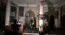 الأوقاف توضح اسباب حريق المسجد الحسيني - فيديو