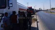 وصول أولى شاحنات النفط العراقي الى الاردن.. صور