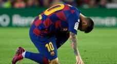 ميسي يعاني من تمدد في عضلات فخذه الايسر