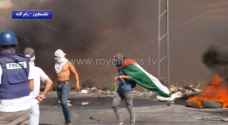 مواجهات بين شبان فلسطينيين وقوات الاحتلال في البيرة - فيديو
