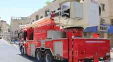 اخماد حريق ساحة خارجية في الموقر