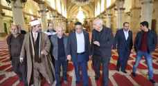 الوزير الداوود يتفقد مشاريع اعمار المسجد الأقصى.. صور