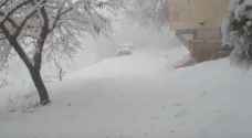 شاهد بالفيديو .. تراكم الثلوج في شمال فلسطين