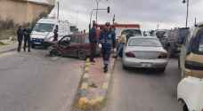إصابات بتصادم 4 مركبات في جرش "صور"