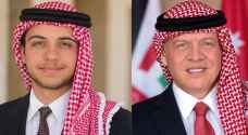 الملك وولي العهد يتلقيان برقيات تهنئة بمناسبة عيد الفطر