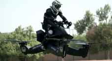 فيديو  طريف .. فشل الدراجة الطائرة الروسية  في اختبار لشرطة دبي ونجاة الطيار بأعجوبة