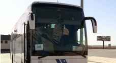 وصول 4 حافلات قادمة من السعودية الى الأردن عبر حدود العمري