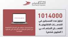 الضمان: عدد الأفراد المسجلين في الخدمات الإلكترونية تجاوز المليون