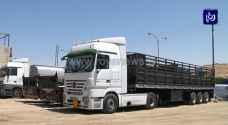 57 شاحنة تدخل "معبر جابر" و15 مليونا خسائر القطاع