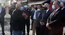 وزير الداخلية يتفقد مشروع شبكات تصريف مياه الأمطار في وسط البلد