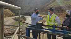 وزير المياه والري يتفقد أعمال تنظيف محطة تلال الذهب لتزويد مياه الري