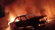 احتراق مركبة كليا في المفرق