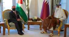 الملك وأمير قطر يؤكدان اعتزازهما بمستوى العلاقات بين البلدين