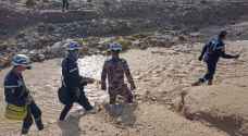 الحواتمة يتابع جهود البحث عن شخص جرفته السيول في محافظة معان