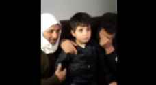 لحظة وصول الطفل فواز قطيفان واستقباله من قبل أهله - فيديو