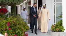 الأسد يزور الإمارات ويلتقي ولي عهد أبوظبي وبن راشد - فيديو وصور