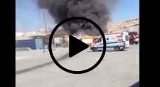 حريق في شاحنة في جنوب عمان - فيديو