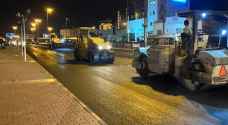 الأمانة تنهي التعبيد الليلي لطرق بقيمة مليون و٢٥٠ ألف دينار - صور