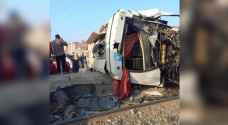 إصابات في حادث تصادم قطار بحافلة طلاب في مصر