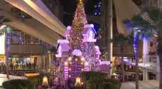 إضاءة شجرة الميلاد في بوليفارد العبدلي - فيديو