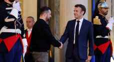 الرئيس الفرنسي يستقبل زيلينسكي في الإليزيه
