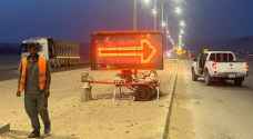 تحويلات مرورية على الطريق الصحراوي لاستكمال أعمال إعادة التأهيل