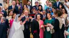 الملكة رانيا لولي العهد والأميرة رجوة الحسين: الله يهنيكم وتبقى الفرحة مزينة قلوبكم - صور