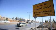 تحويلات مرورية جديدة على طريق "عمان - جرش - اربد" الاثنين