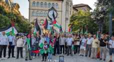 وقفة تضامنية في رومانيا لدعم القضية الفلسطينية