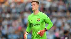 برشلونة يُمدد عقد حارس مرماه تير شتيغن حتى عام ٢٠٢٨