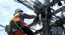 فصل التيار الكهربائي عن مناطق في الشونة الجنوبية الخميس