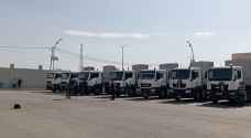 الأردن يسير ٦ شاحنات إغاثية إلى فلسطين