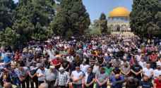 ٤ آلاف مصل يؤدون صلاة الجمعة في المسجد الأقصى