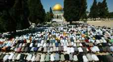 ٥ آلاف مصل يؤدون صلاة الجمعة في المسجد الأقصى