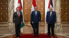 الملك والرئيسان المصري والفلسطيني يعقدون قمة ثلاثية لبحث التطورات في غزة