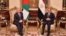 الملك والرئيس المصري يؤكدان ضرورة الاستمرار بالضغط لوقف إطلاق النار في غزة